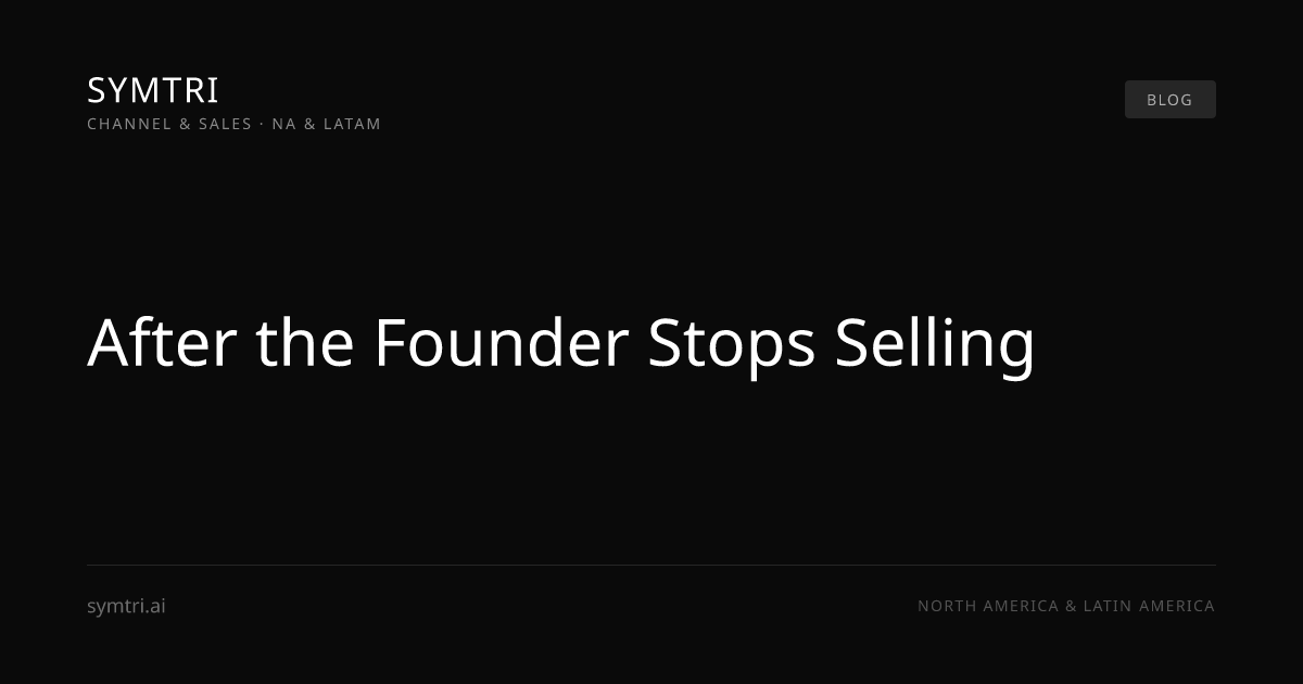 After the Founder Stops Selling